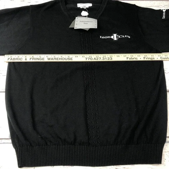 NWT Lot Of 2 Men's Sweater IZOD (blue, Black)V-Neck Pullover Size M. H2O Logo - Picture 14 of 16